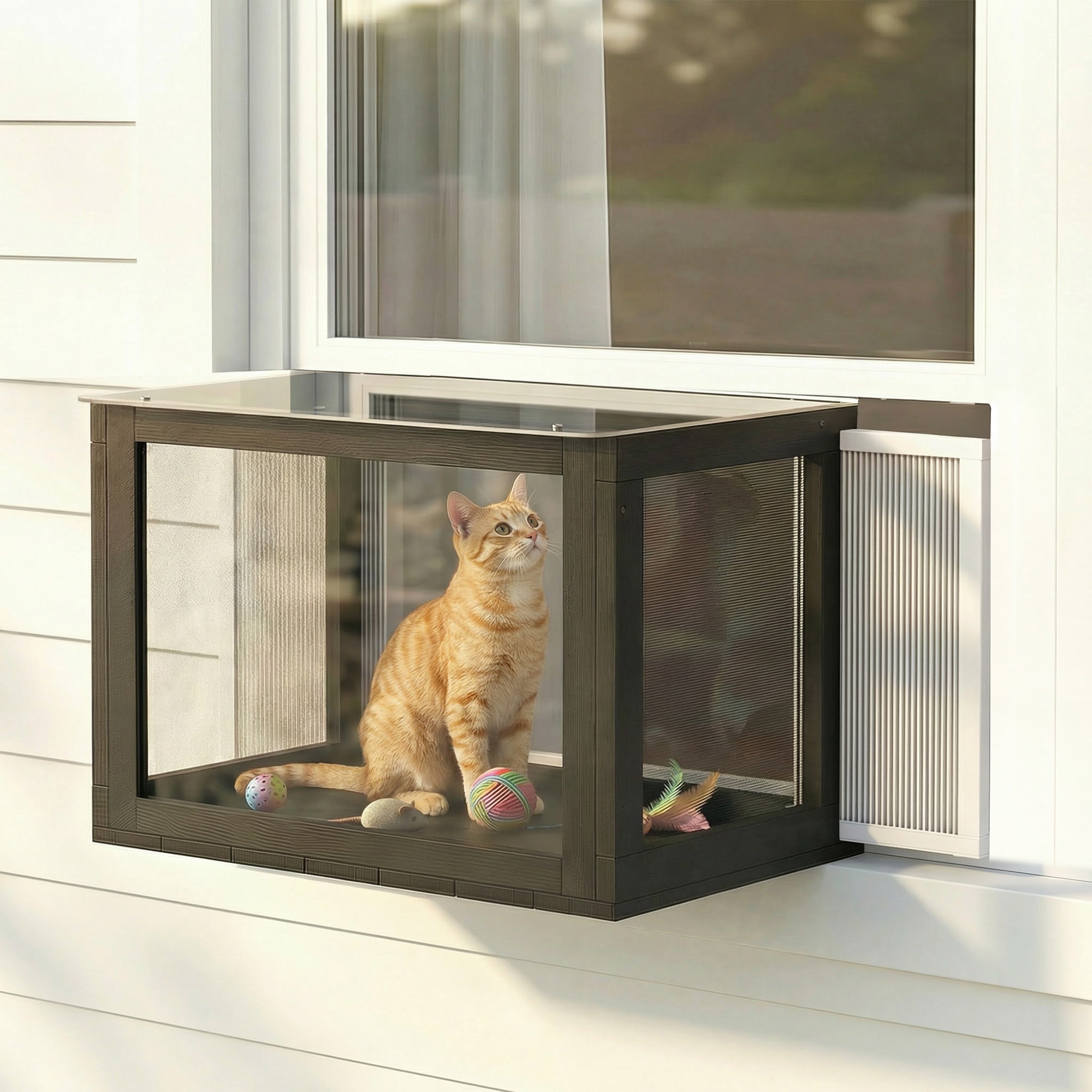 pawhut-bo-te-catio-fen-tre-pour-chat-25-41-perchoir-panoramique-transparent image 3