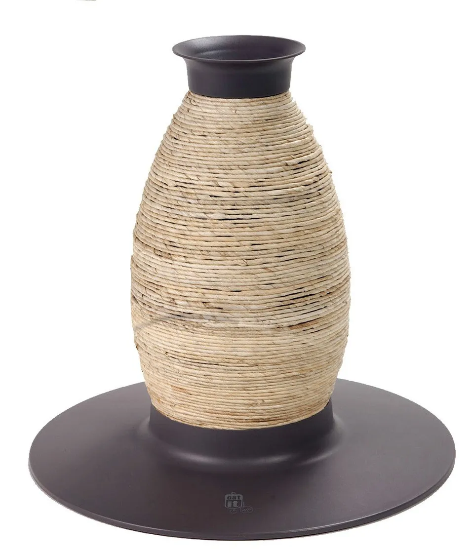 catit-griffoir-forme-vase-plateau-circulaire-en-sisal-et-feuilles-de-ma-s image 1