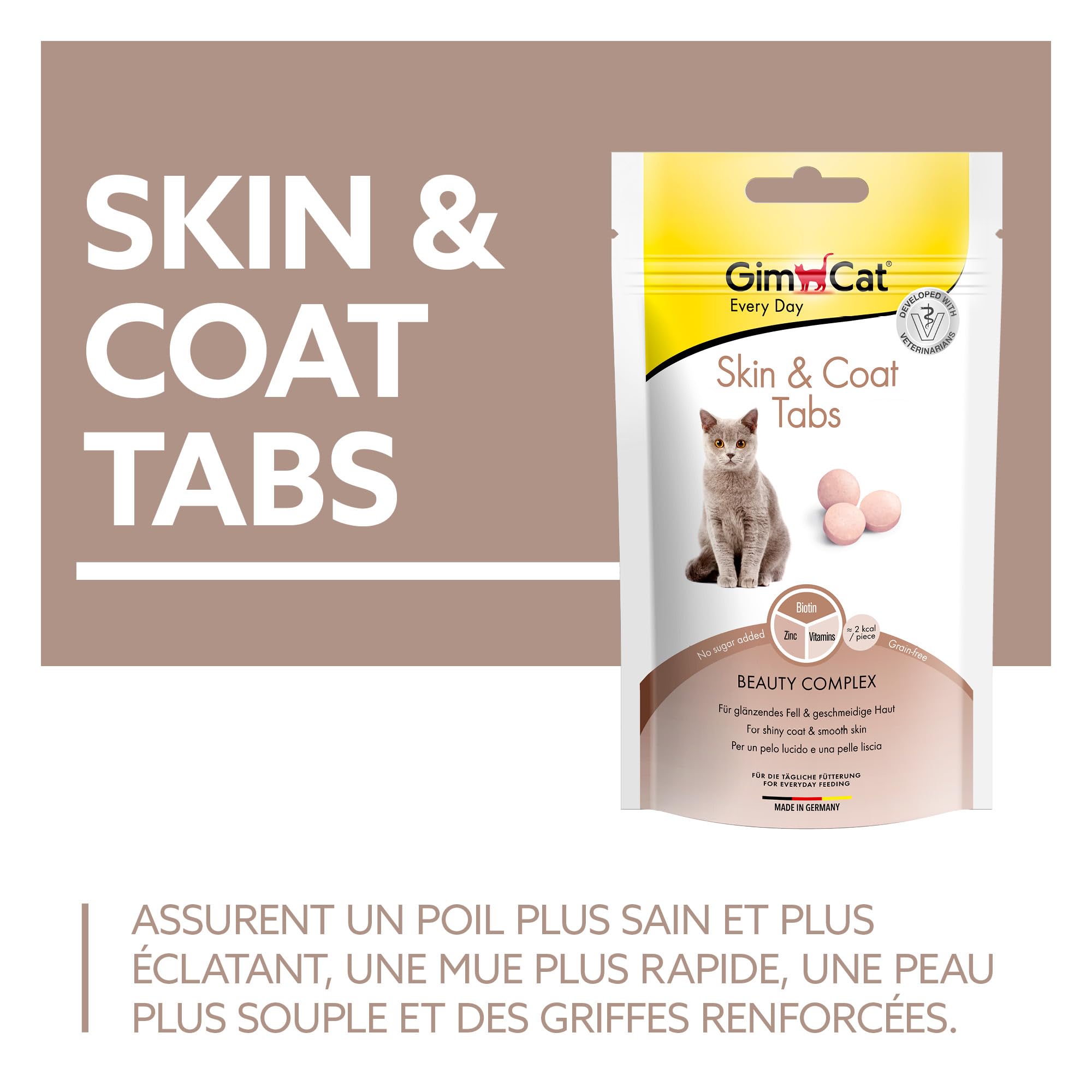 gimcat-skin-coat-tabs-snack-fonctionnel-peau-et-pelage-lot-8-x-40-g image 2