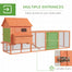 pawhut-grand-poulailler-bois-145-avec-enclos-pondoir-et-rampe image 6