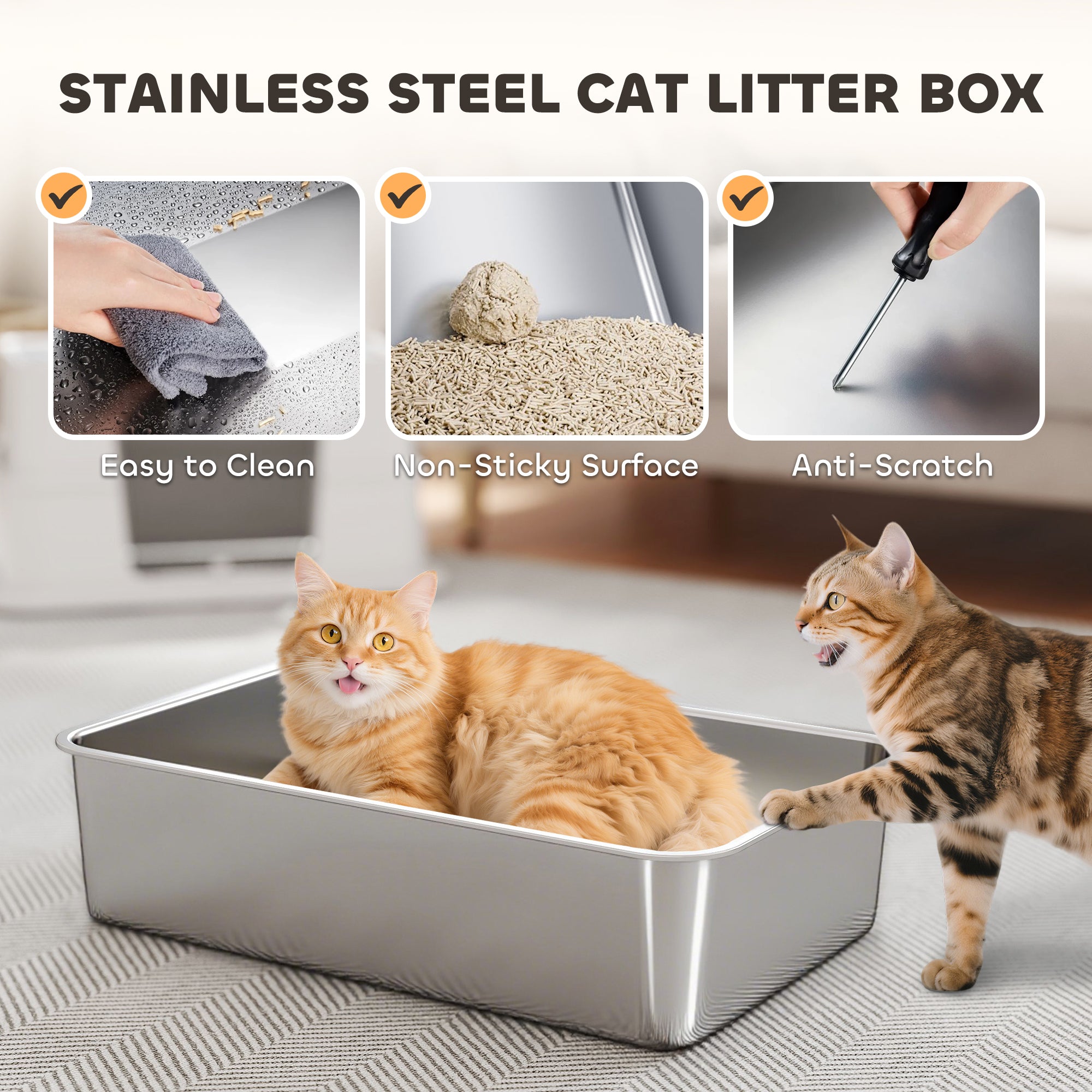 bac-liti-re-couvercle-pawhut-inox-avec-double-entr-e-gris-clair image 6