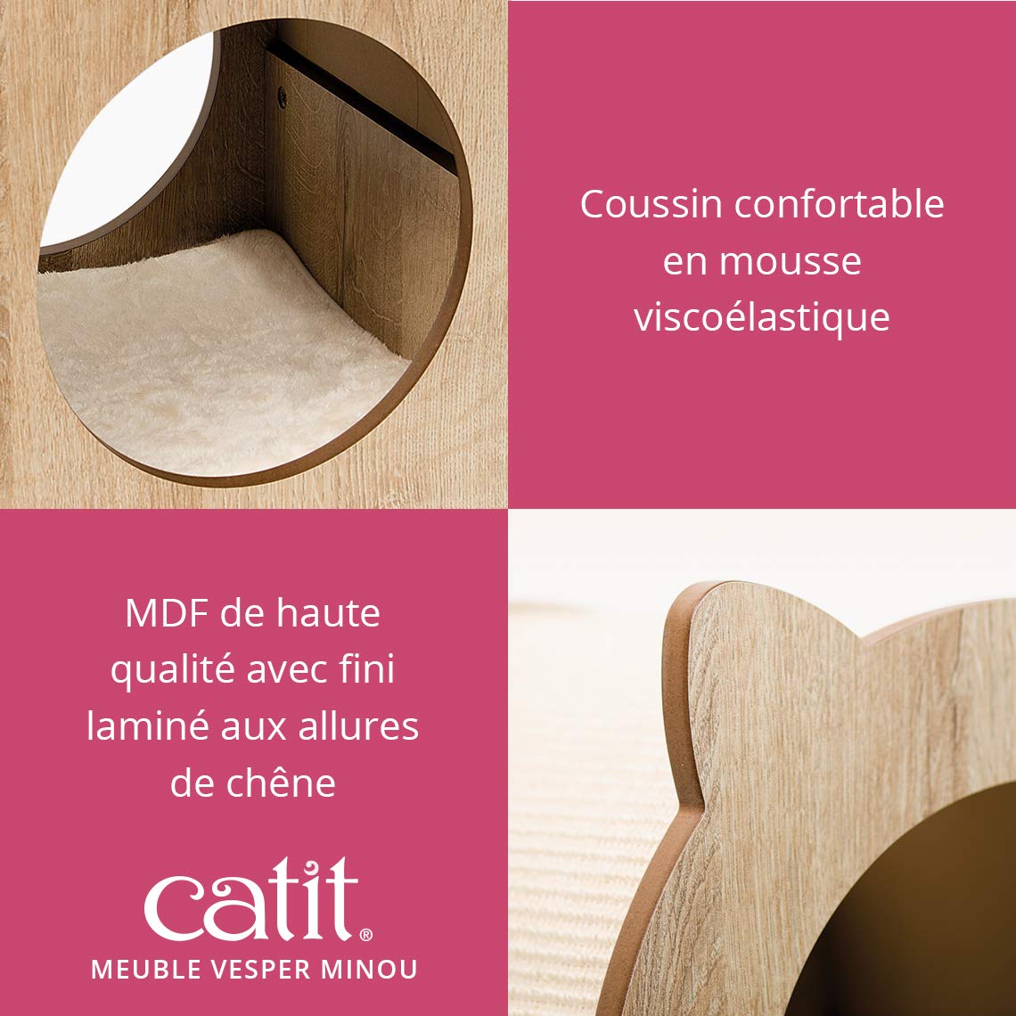 catit-vesper-minou-cachette-lit-et-griffoir-ch-ne image 4