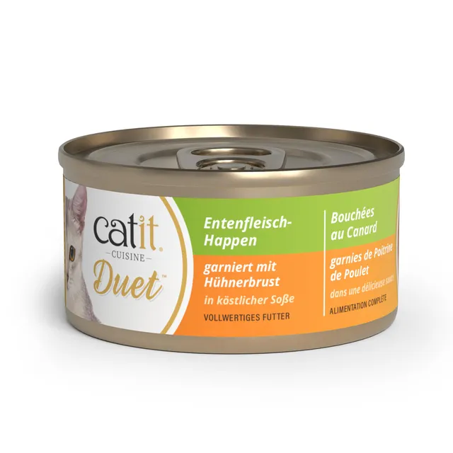 catit-cuisine-duet-canard-et-poulet-en-sauce-pour-chat-75-g image 1