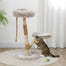 pawhut-arbre-chat-89-cm-poteaux-bois-et-jute-avec-lit-et-jouet-marron image 4