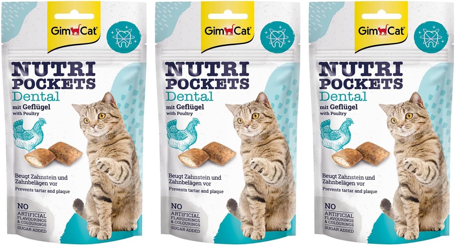gimcat-nutri-pockets-dental-snack-chat-volaille-60-g image 7