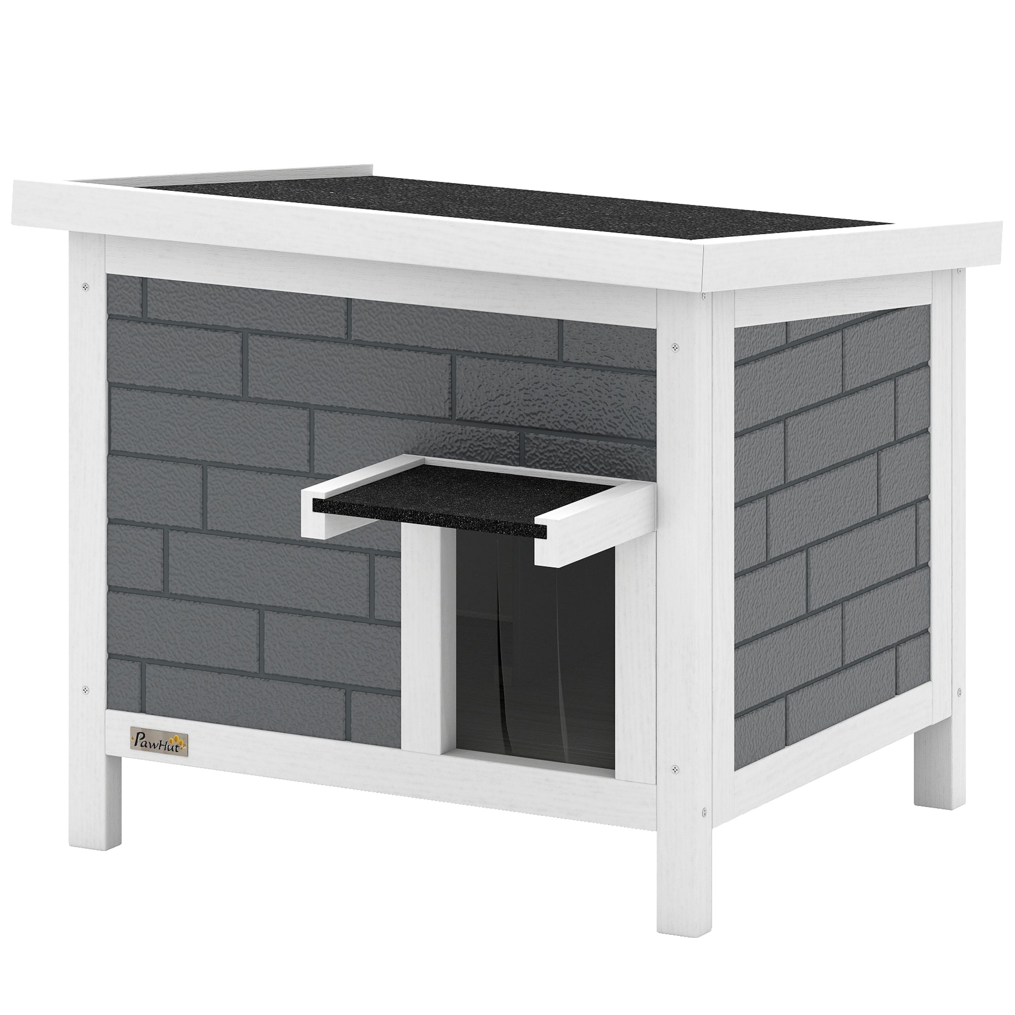 pawhut-niche-chat-ext-rieure-isol-e-toutes-saisons-61-x-51-x-53-5-cm-gris image 2