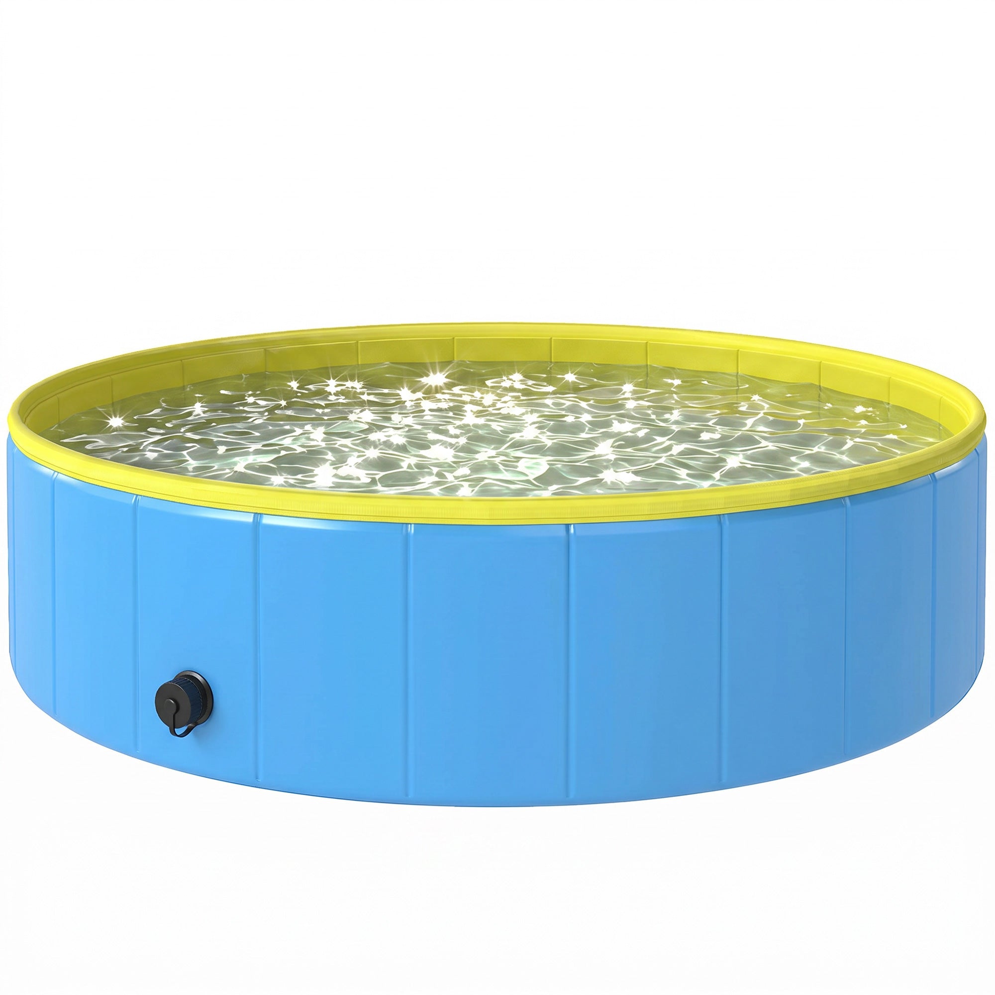 pawhut-piscine-pliable-pour-chien-120-x-30-cm-pvc-pais-antid-rapante-bleu-et-jau image 2
