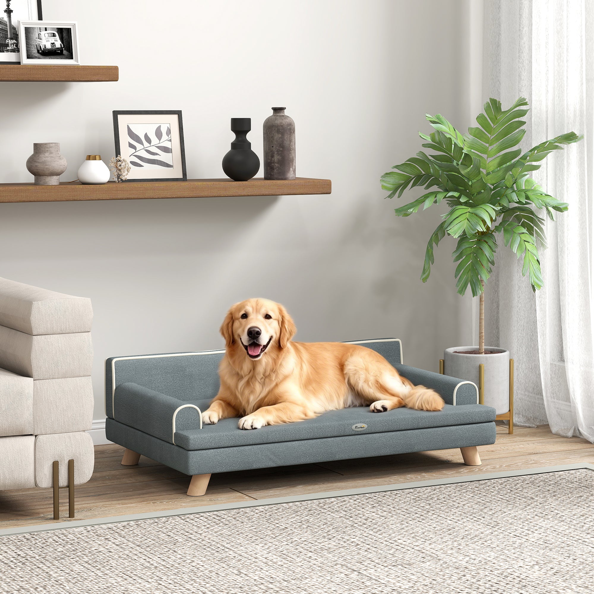 pawhut-canap-chien-sur-lev-avec-coussin-amovible-pour-chiens-moyens-et-grands-gr image 3