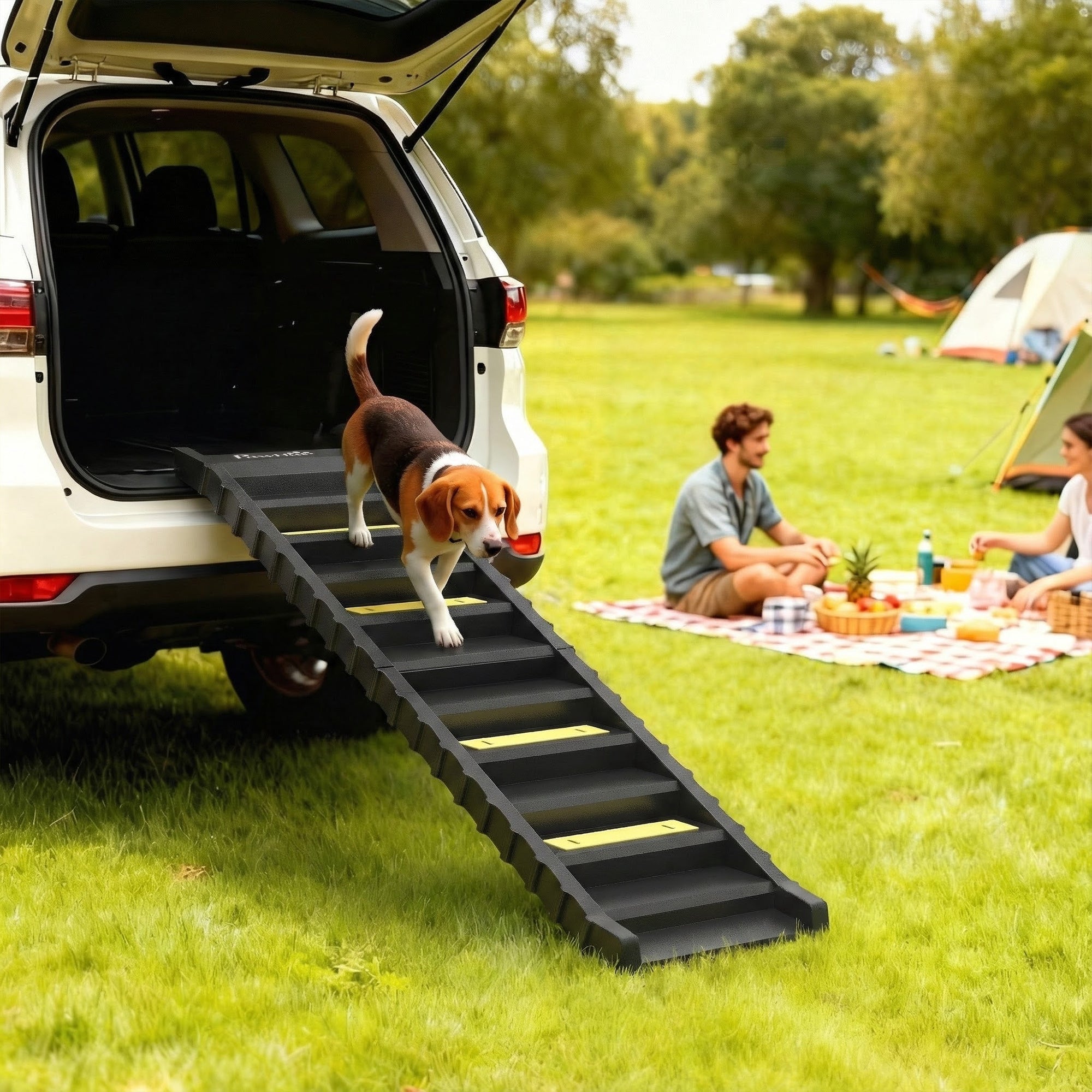 pawhut-rampe-escalier-pliante-pour-chien-voiture-suv-68-kg-noir image 3