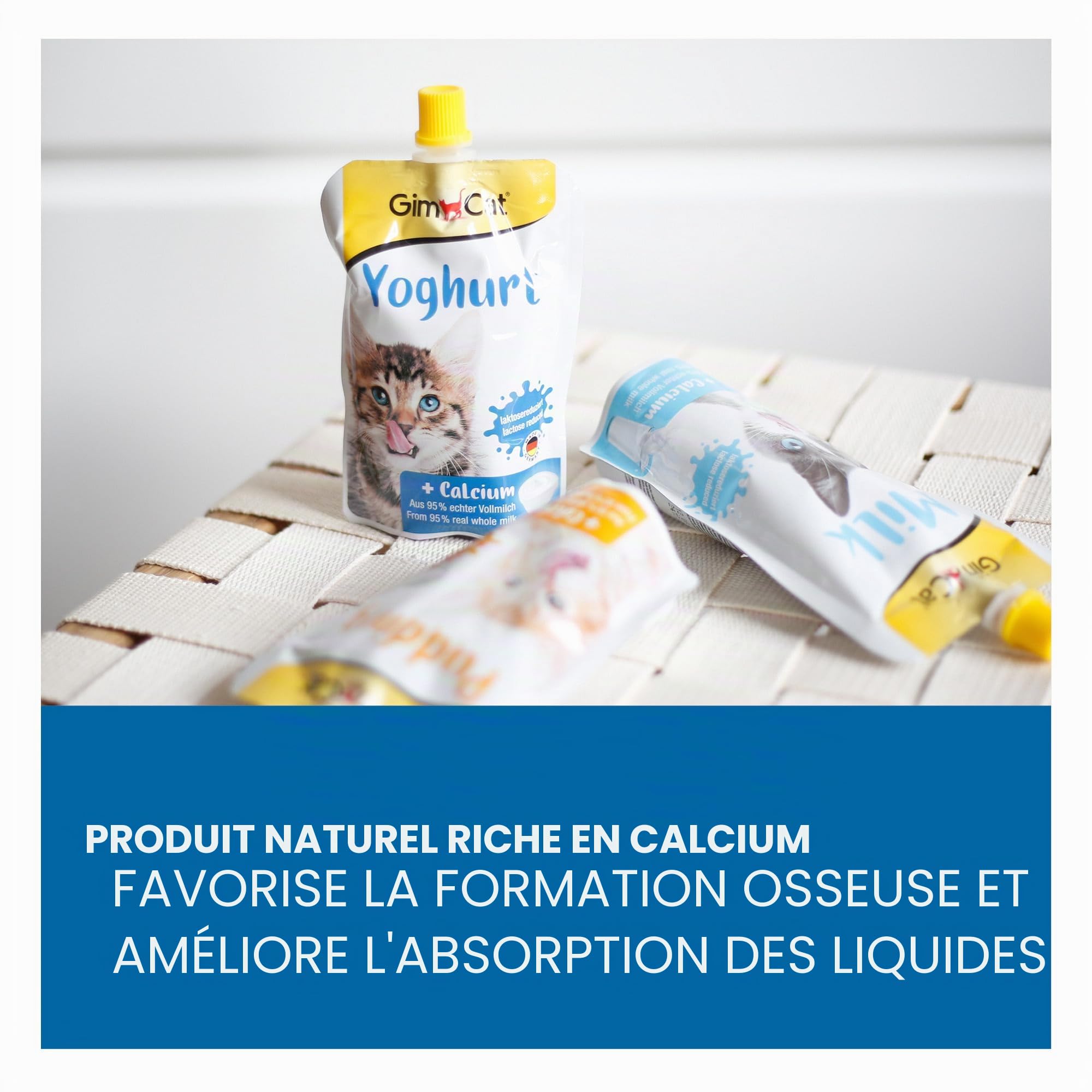 gimcat-yoghurt-snack-pour-chats-au-vrai-lait-entier-et-calcium-150-g image 3