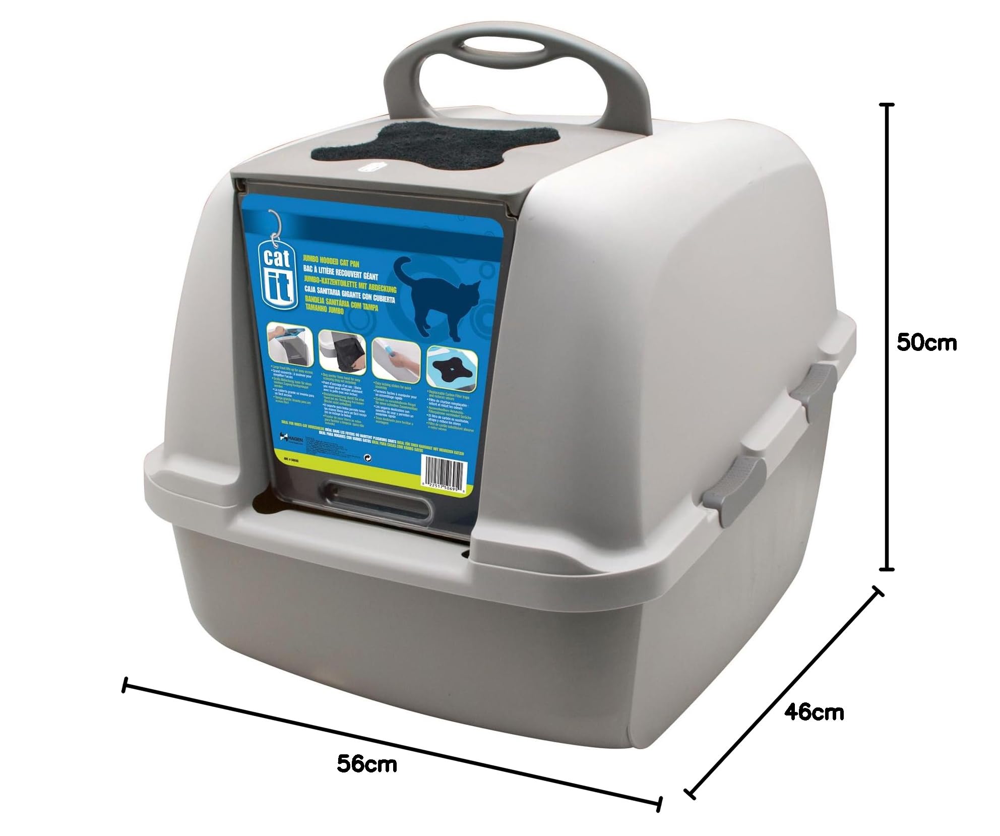 catit-maison-de-toilette-jumbo-bac-a-litiere-couvert-avec-filtre-a-charbon image 5