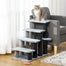pawhut-escalier-pour-chat-4-marches-2-en-1-avec-griffoirs-et-balle-suspendue-gri image 3