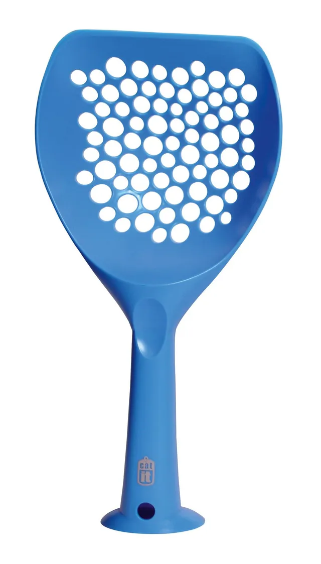 catit-pelle-liti-re-bleue-grands-interstices-pour-liti-re-agglom-rante image 1