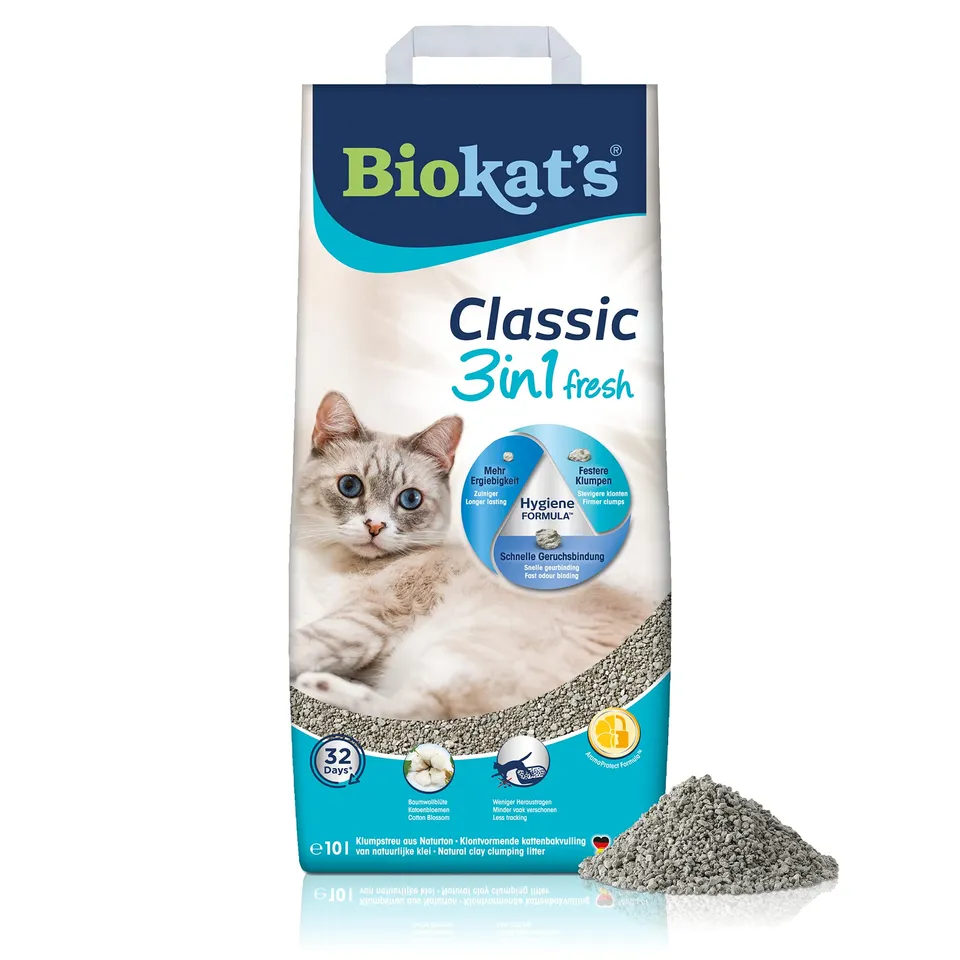 biokat-s-classic-fresh-3in1-fleur-de-coton-liti-re-agglom-rante-pour-chat-10-l image 1