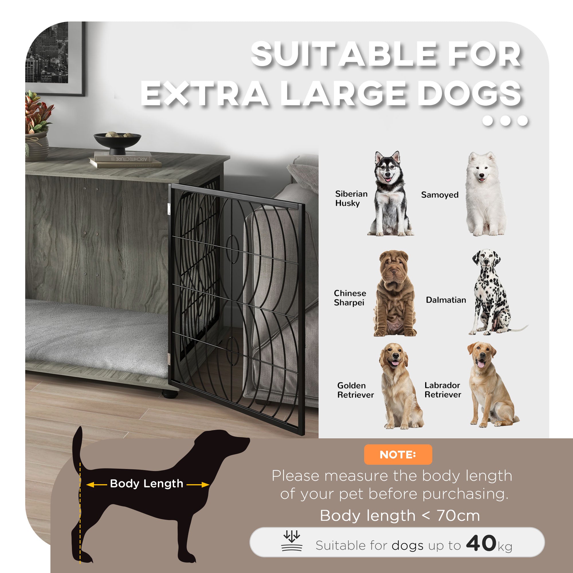 pawhut-cage-chien-table-d-appoint-118x75x82cm-avec-coussin-gris image 6