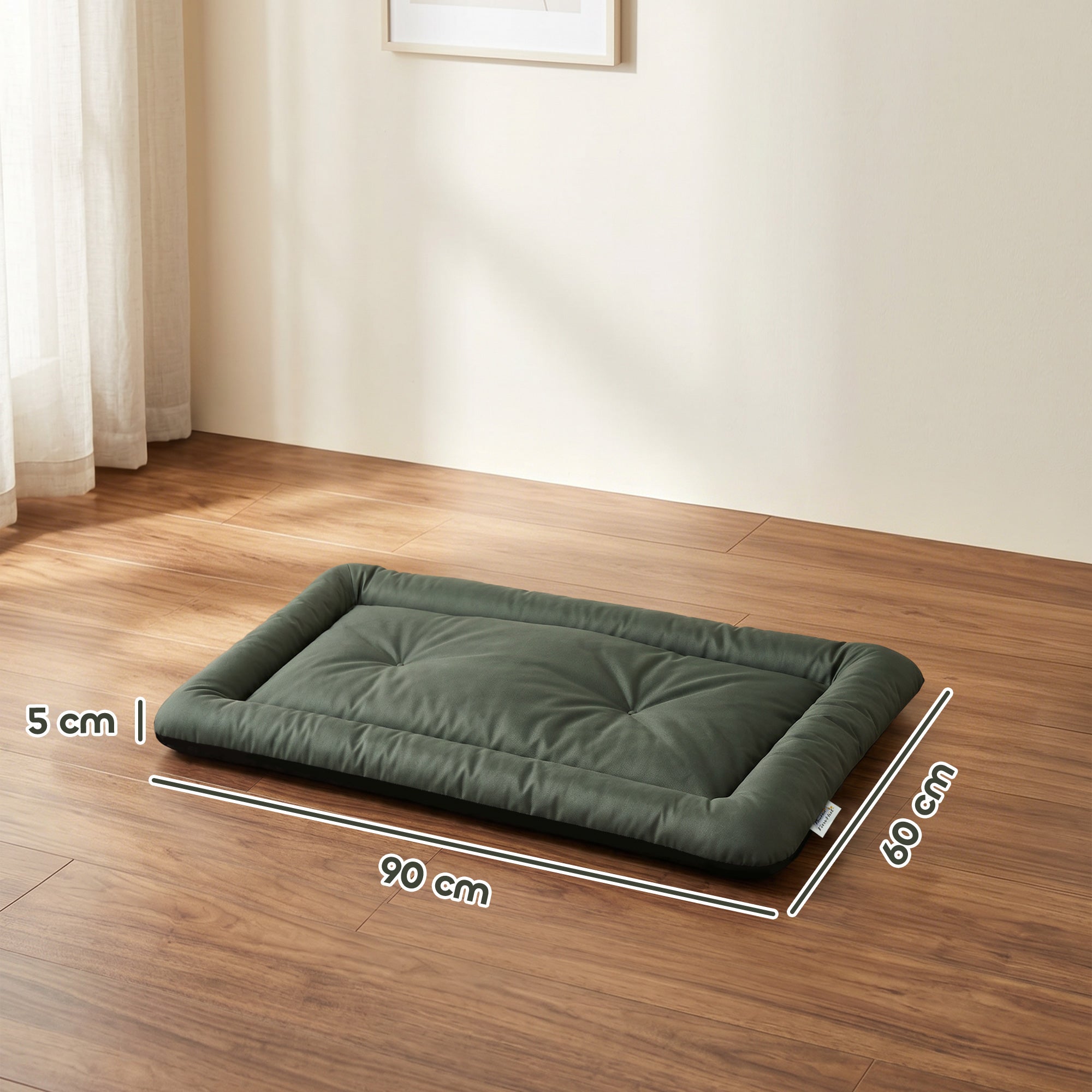pawhut-lit-pliable-imperm-able-pour-chien-90-x-60-x-5-cm-oxford-vert image 5