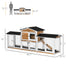 pawhut-clapier-lapins-en-bois-230-cm-double-enclos-blanc image 4