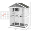 pawhut-voli-re-cage-oiseaux-bois-164-cm-grise-avec-4-perchoirs-et-plateau image 5