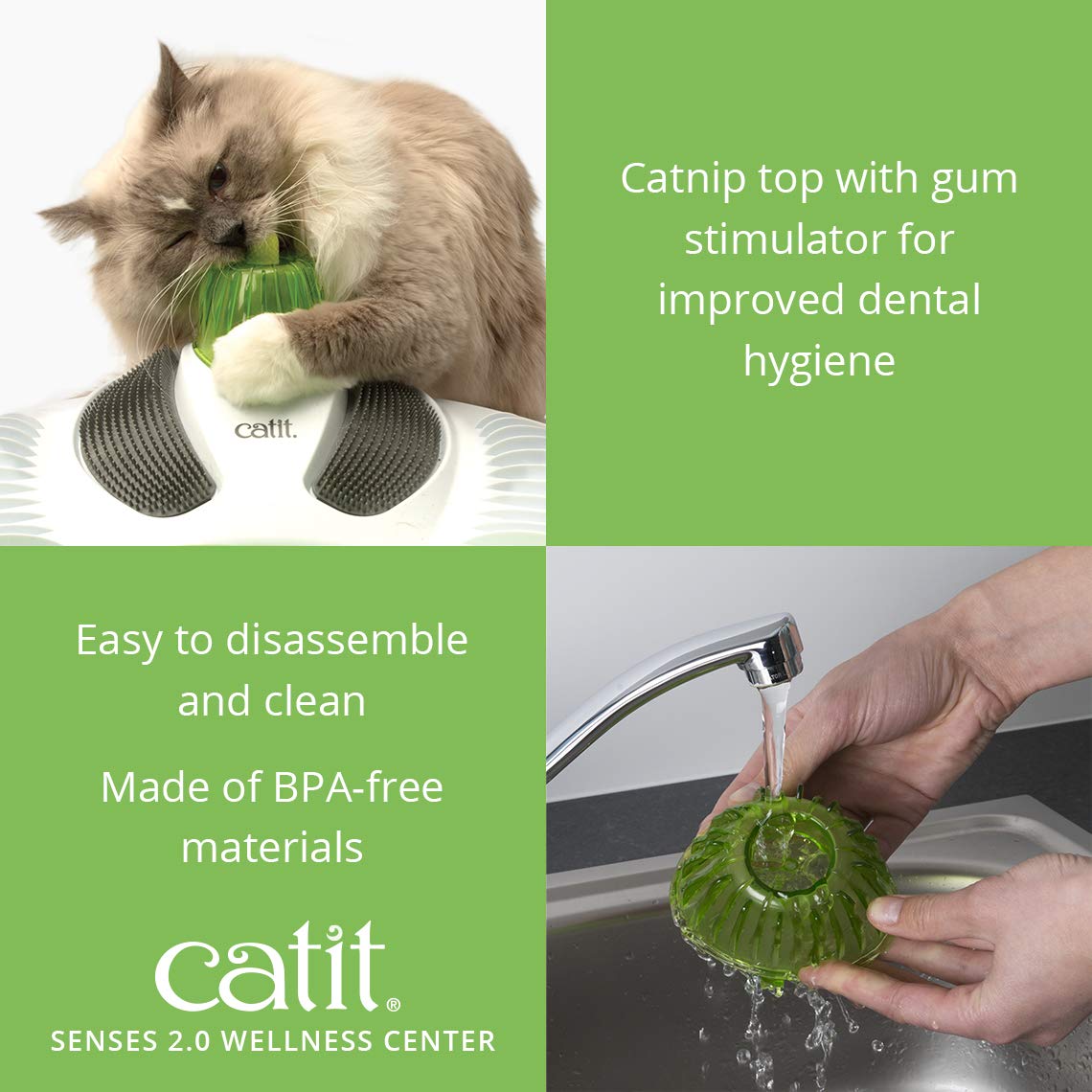 catit-senses-station-de-massage-pour-chat-verte image 5