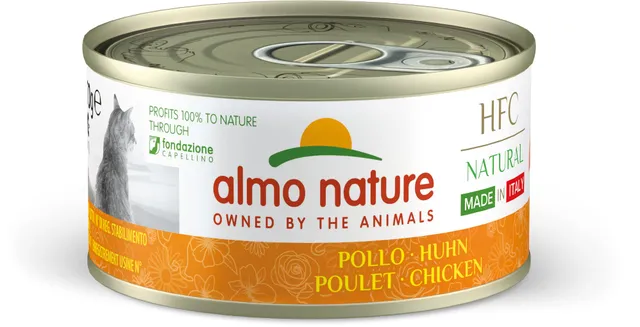 almo-nature-hfc-made-in-italy-poulet-aliment-humide-pour-chat-adulte-24-x-70g image 1