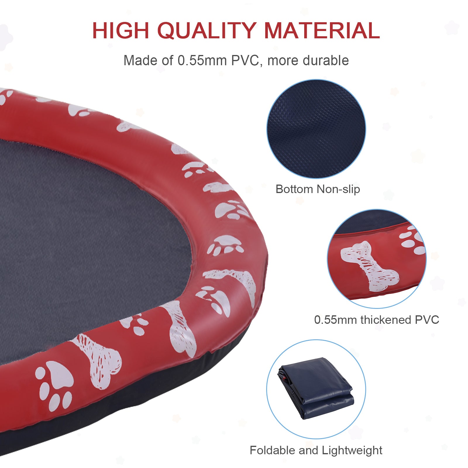 pawhut-tapis-splash-pad-chien-150-cm-rouge-antid-rapant-avec-jet-arroseur-pliabl image 7