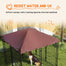 pawhut-chenil-ext-rieur-tanche-140-x-140-x-152-cm-double-porte-pour-chiens-marro image 7
