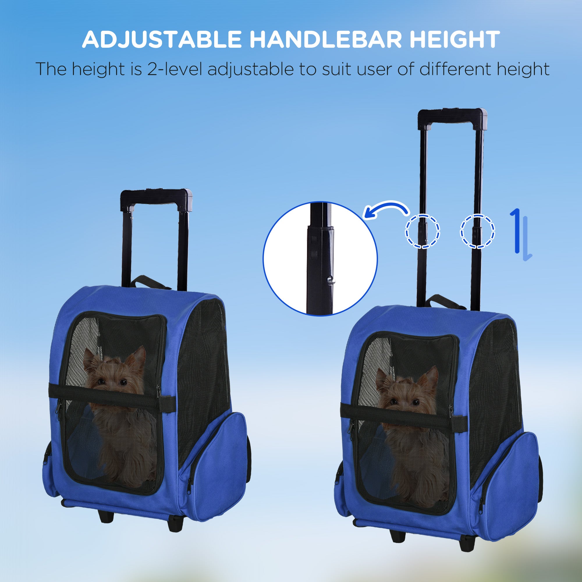 pawhut-sac-de-transport-pour-animal-avec-trolley-t-lescopique-et-roues-42-x-25-x image 7