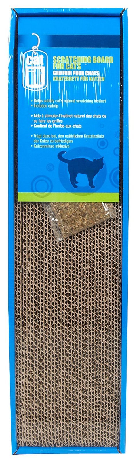 catit-griffoir-pour-chat-ondul-avec-herbe-chat image 2