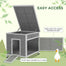 pawhut-clapier-lapin-canard-en-bois-toit-ouvrant-ext-rieur-gris image 7