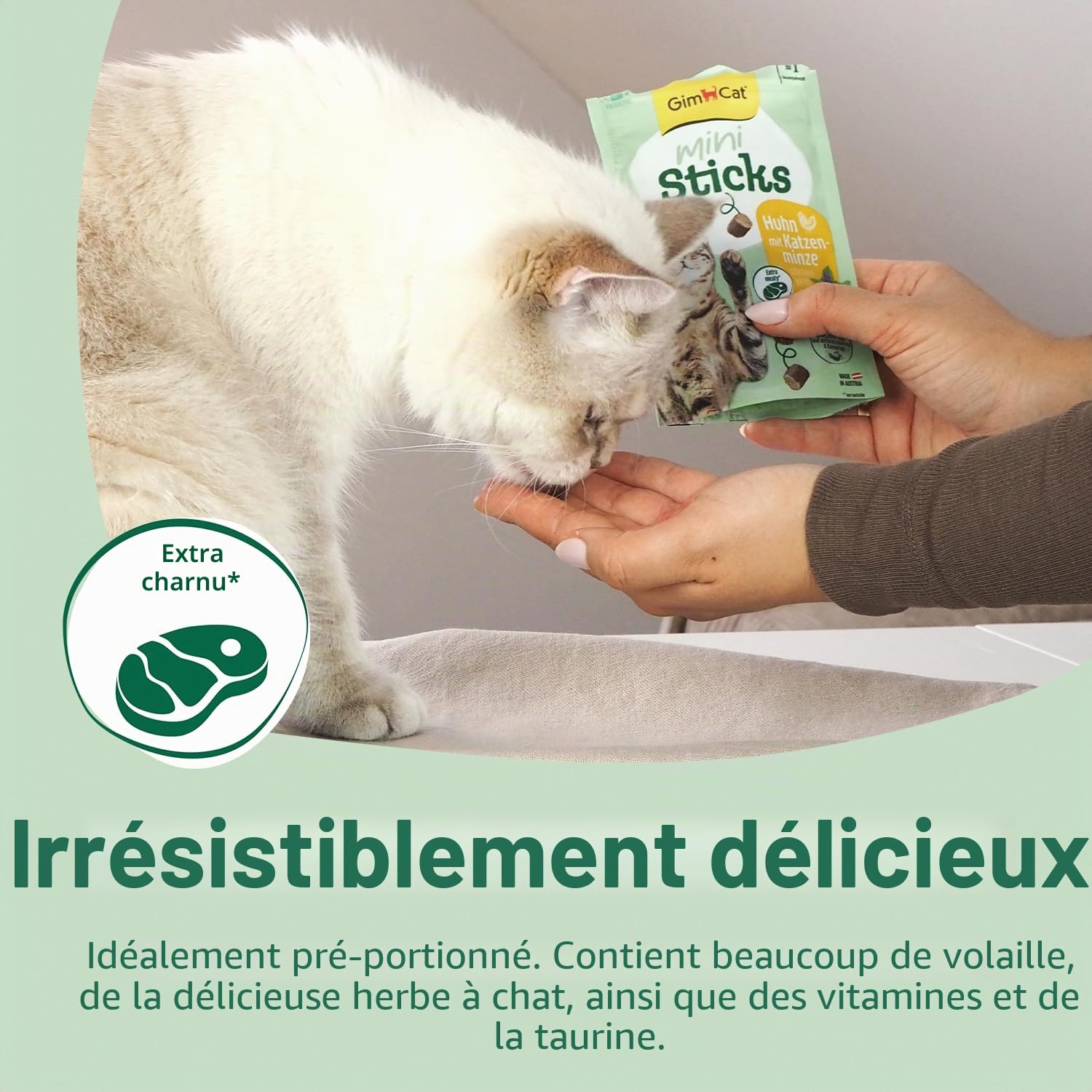 gimcat-mini-sticks-poulet-avec-herbe-chat-friandise-pour-chat-50-g image 3
