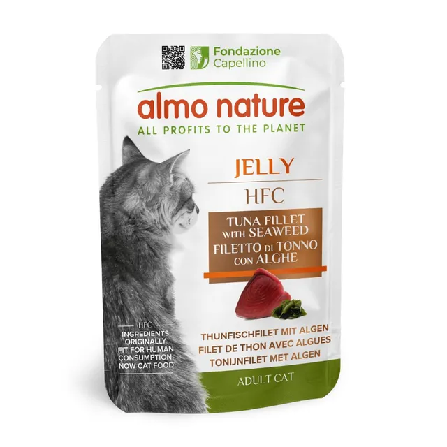 almo-nature-hfc-jelly-nourriture-humide-pour-chat-adulte-filet-de-thon-et-algues image 1
