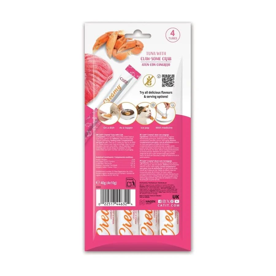 catit-creamy-snack-cr-meux-pour-chat-thon-et-crabe-4-tubes-x-10-g image 5
