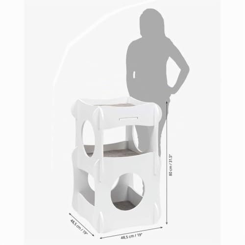 catit-vesper-condo-blanc-arbre-chat-3-tages-style-r-tro-70s image 8