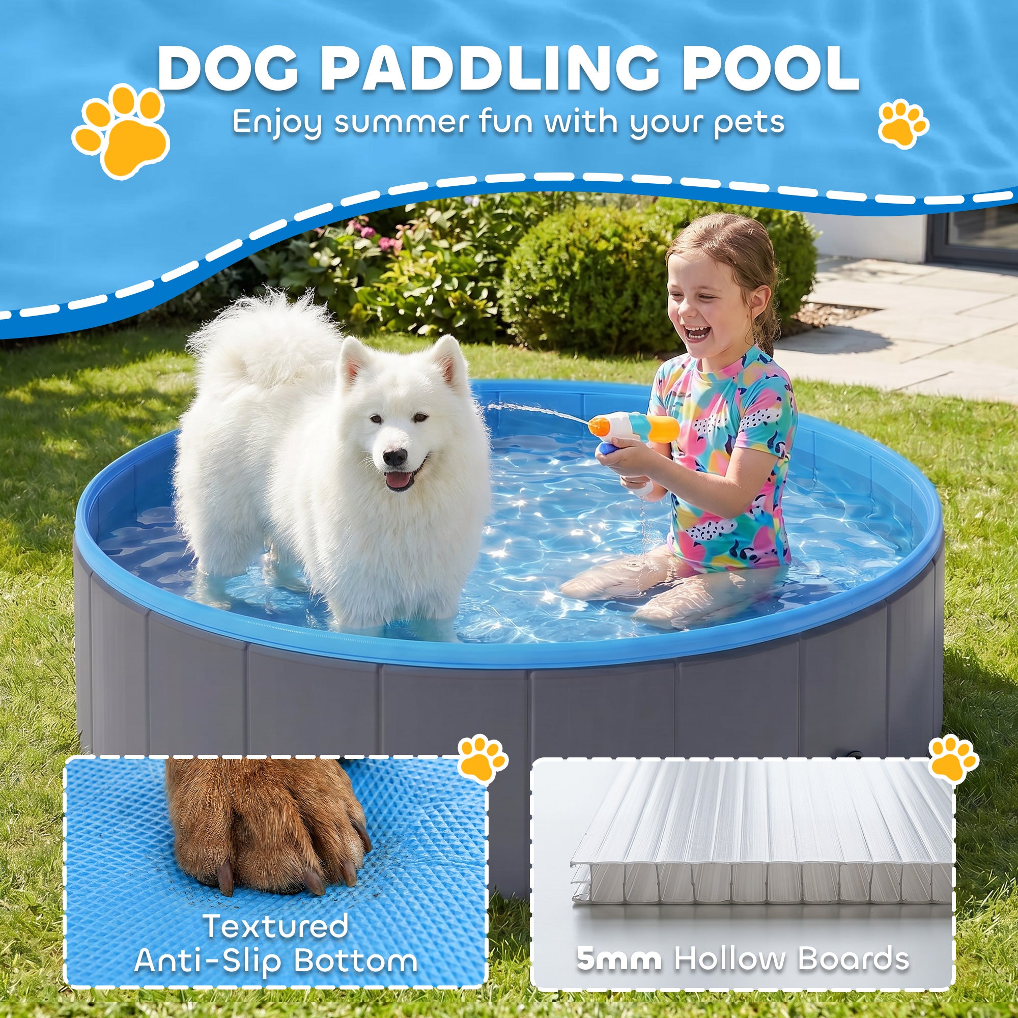 pawhut-piscine-pliable-pour-chien-fond-antid-rapant-120-x-30-cm-avec-adaptateur- image 6