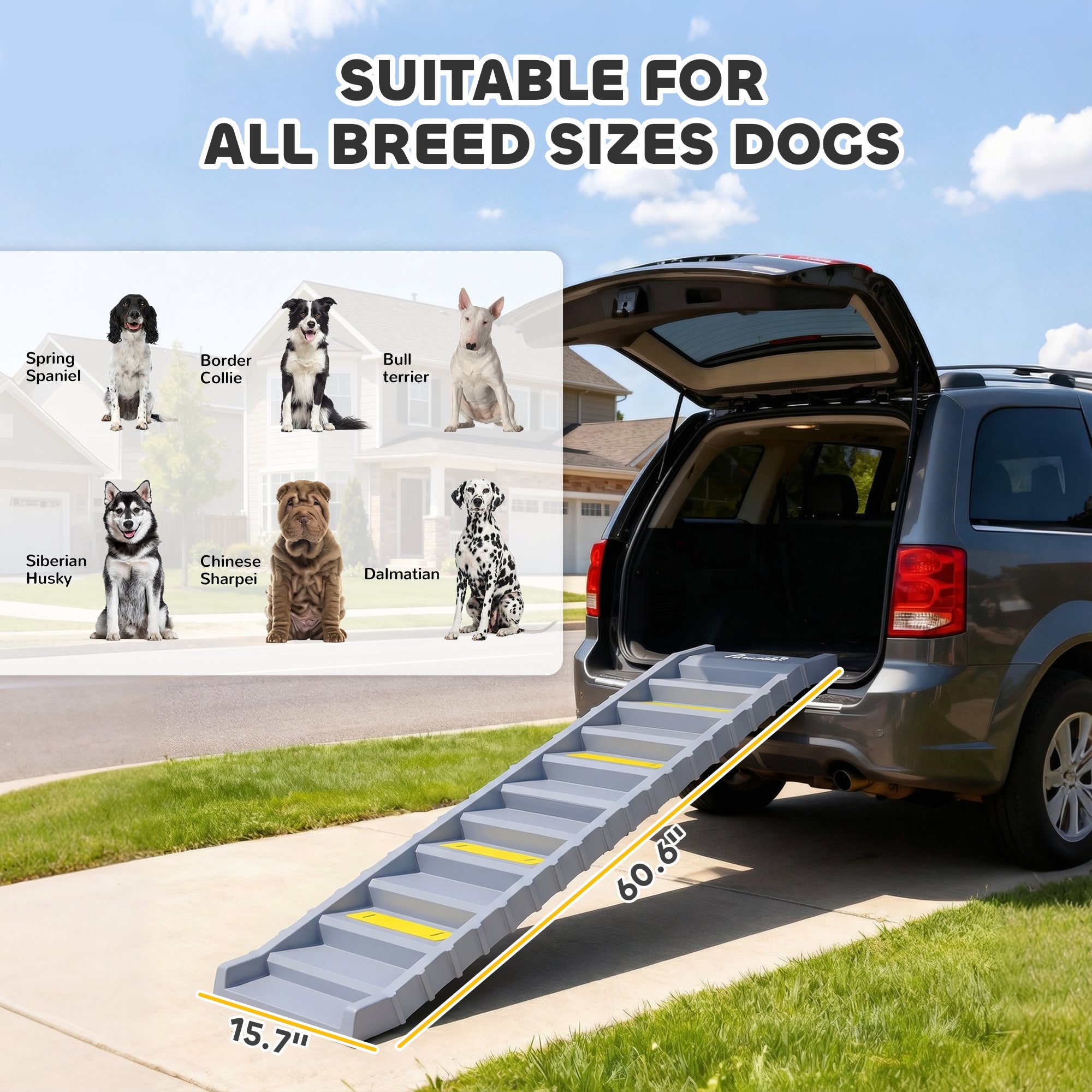 pawhut-escalier-chien-pliable-10-marches-antid-rapant-gris image 5