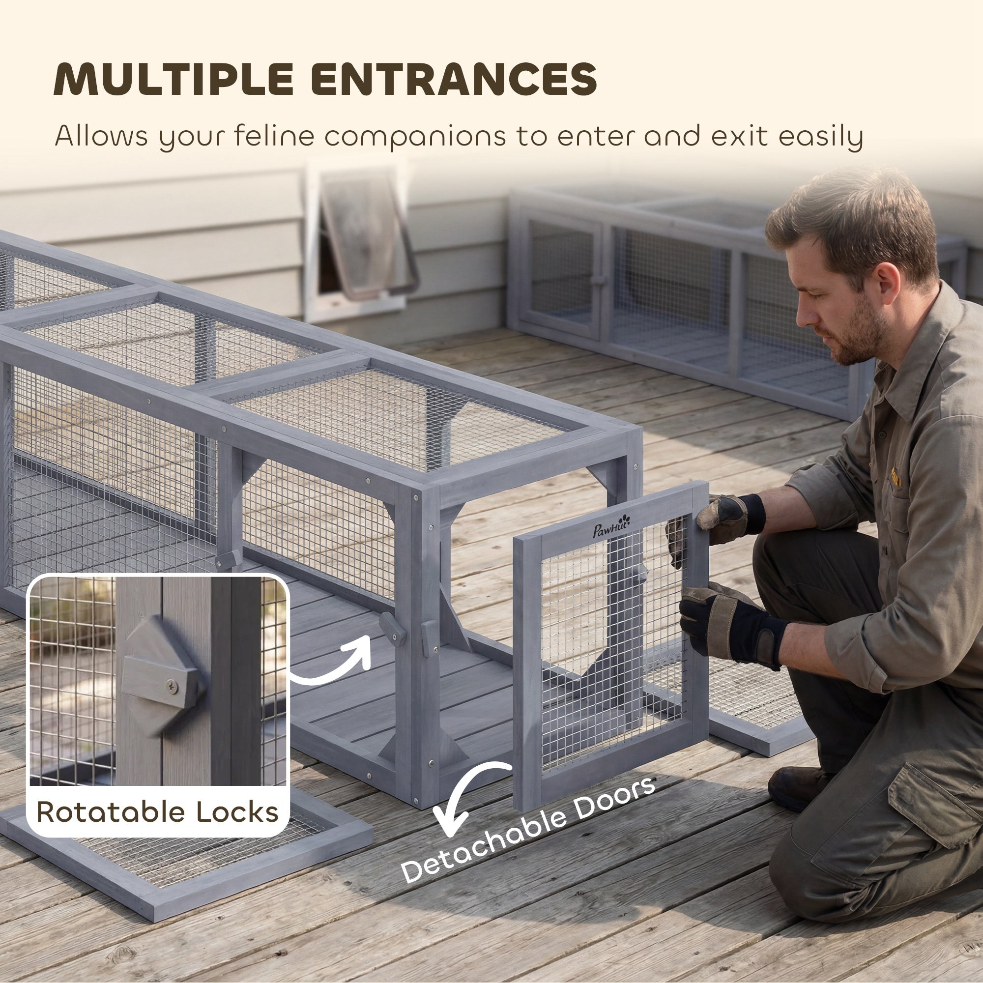 pawhut-tunnel-d-ext-rieur-pour-chat-en-bois-200-cm-79-gris-fonc image 8