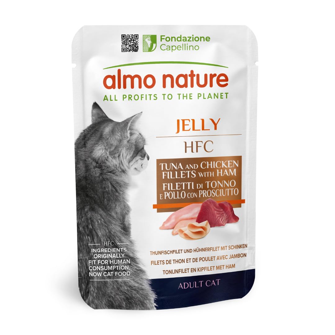 almo-nature-hfc-jelly-thon-poulet-jambon-nourriture-humide-chat-24-x-55-g image 1