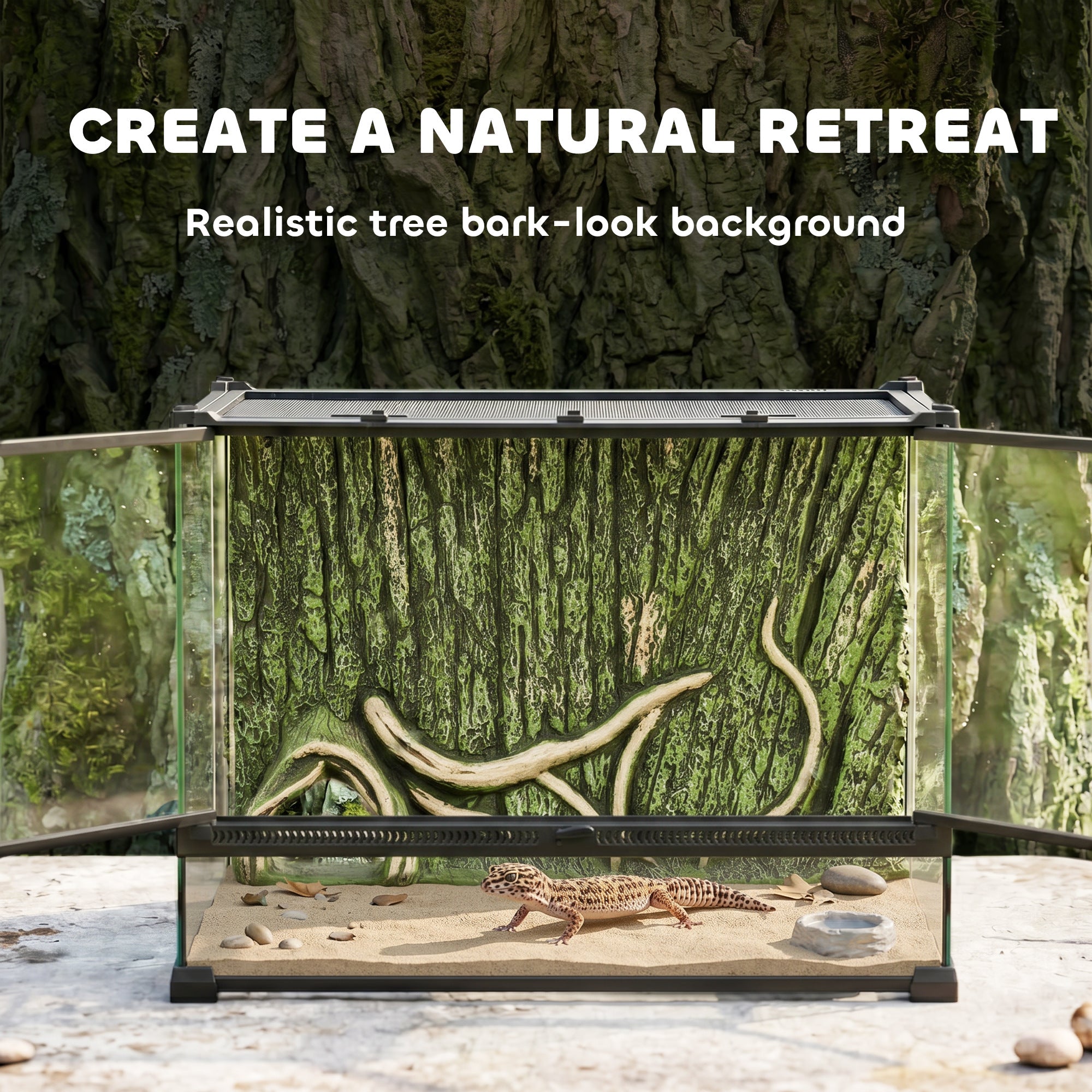 pawhut-terrarium-reptile-en-verre-50-x-30-x-35-cm-avec-fond-corce-noir image 7