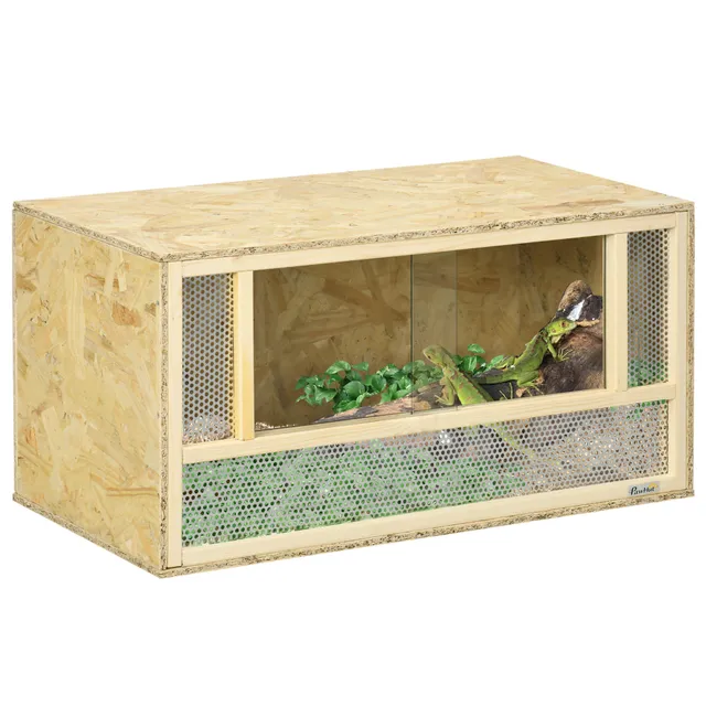 pawhut-terrarium-reptile-bois-31-5-portes-coulissantes-verre-naturel image 1