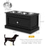 pawhut-double-gamelle-sur-lev-e-avec-tiroir-11l-pour-chien-noire image 5