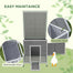 pawhut-clapier-lapin-canard-en-bois-toit-ouvrant-ext-rieur-gris image 5