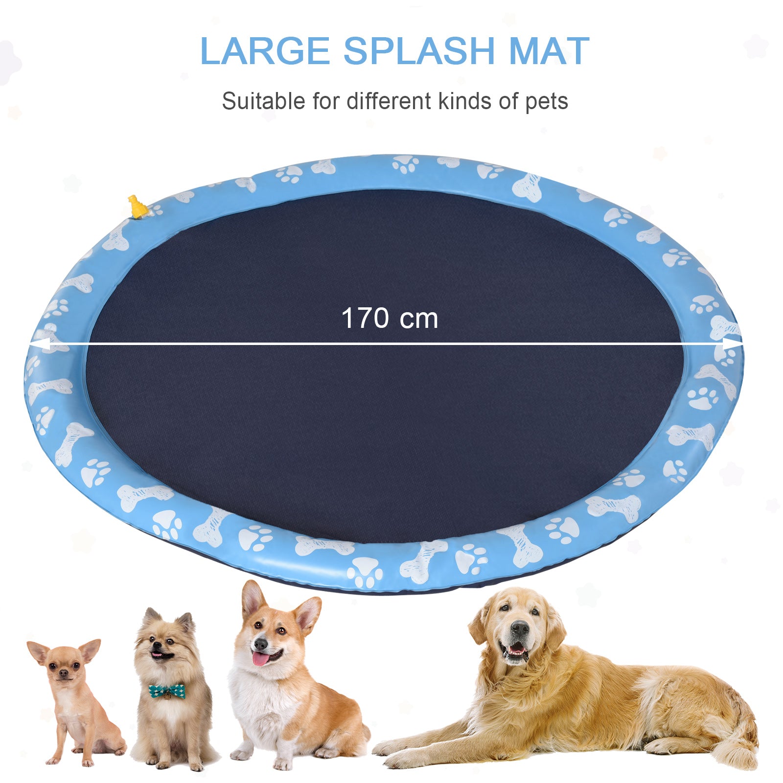 pawhut-tapis-splash-pad-chien-170-cm-antid-rapant-avec-jets-bleu image 6