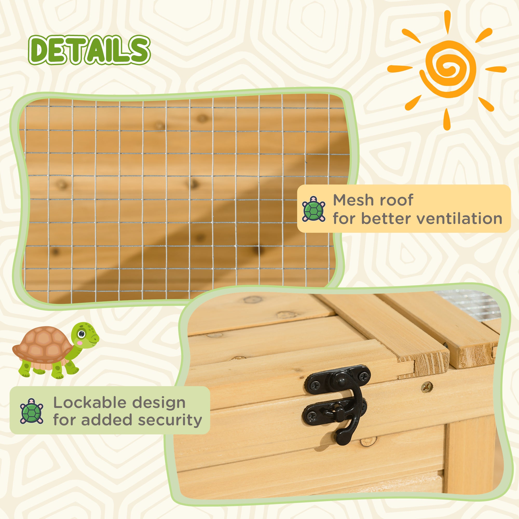 pawhut-maison-tortue-en-bois-2-pi-ces-jaune-clair-habitat-reptile-d-int-rieur image 8