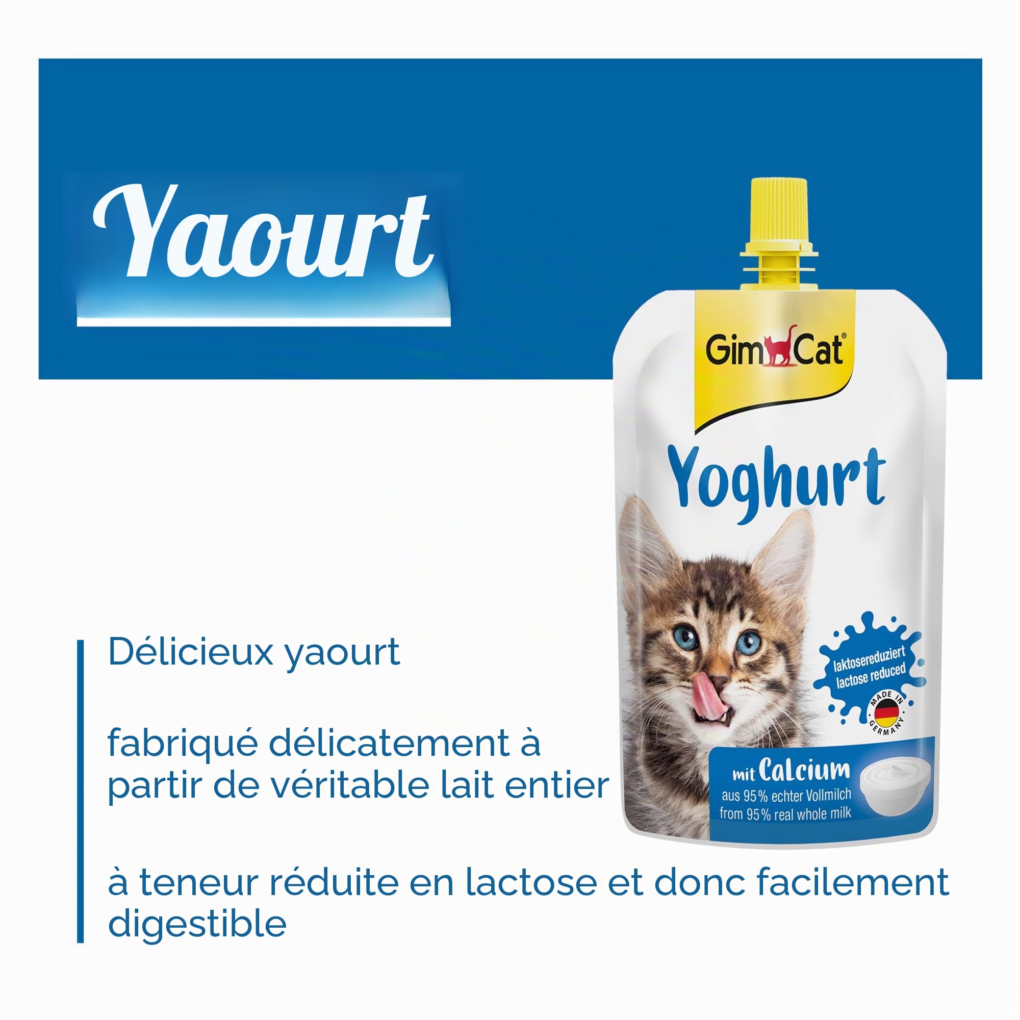gimcat-yoghurt-snack-pour-chats-au-vrai-lait-entier-et-calcium-150-g image 2