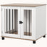 pawhut-cage-meuble-marron-pour-chiens-petits-et-moyens-avec-double-porte image 2