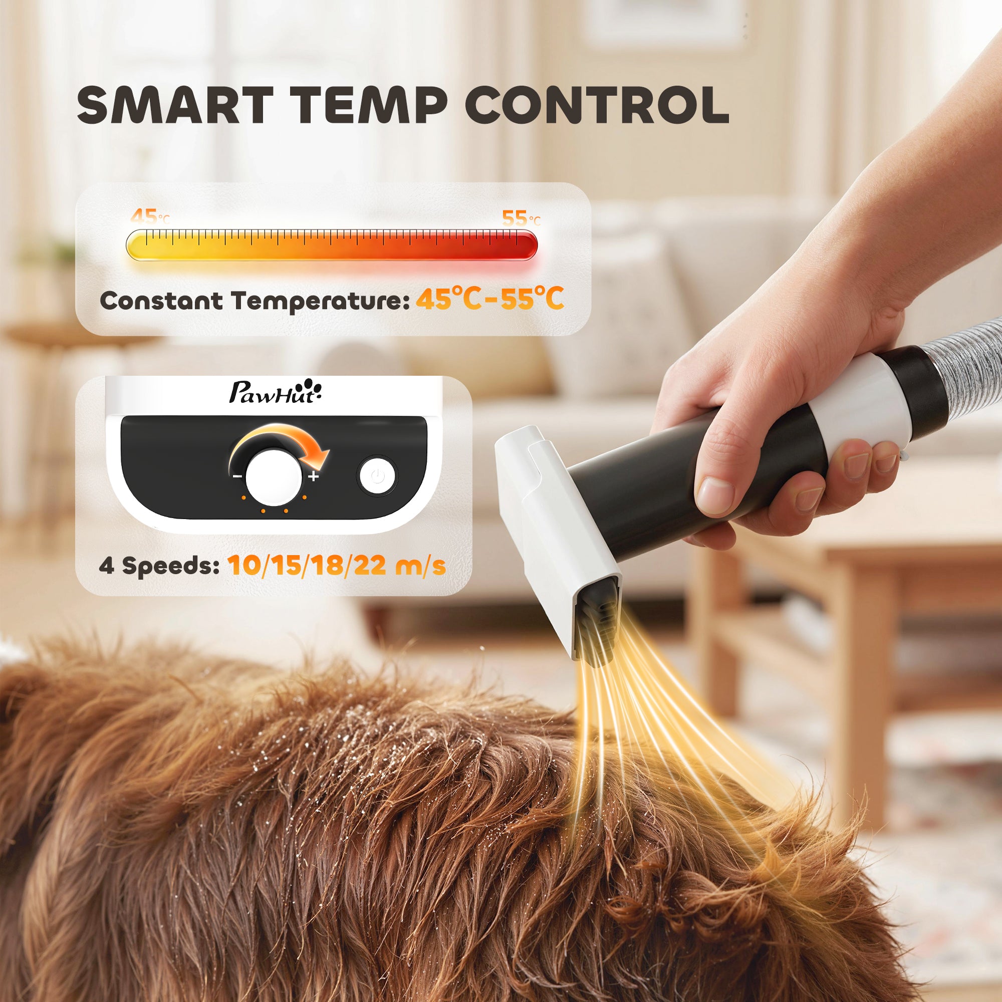 pawhut-kit-toilettage-chien-aspirateur-5-en-1-avec-s-choir-et-tondeuse-1-8l-1200 image 7