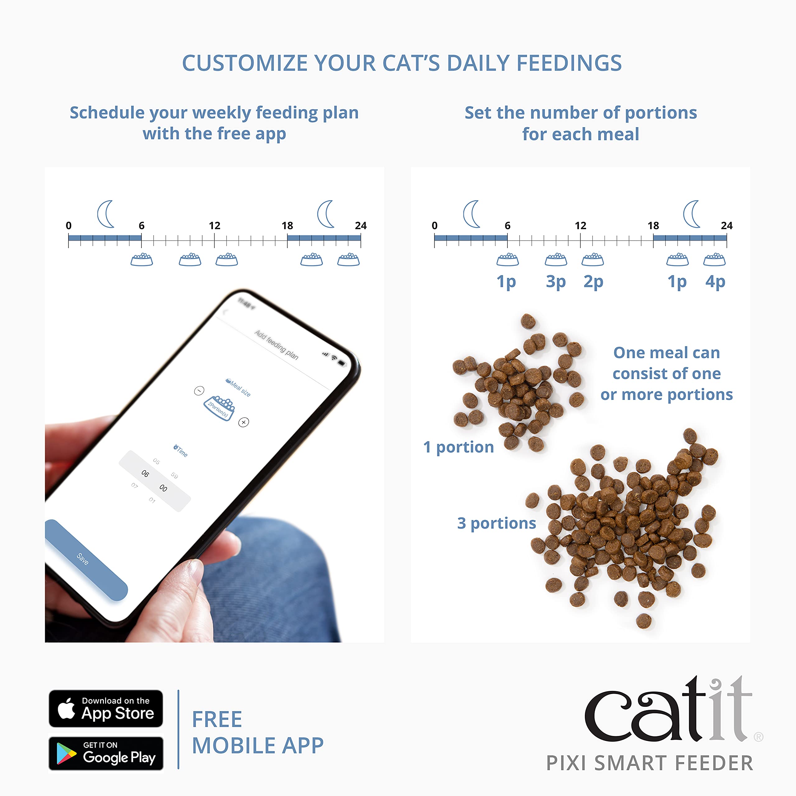 catit-pixi-smart-feeder-distributeur-automatique-connect-1-2-kg image 5