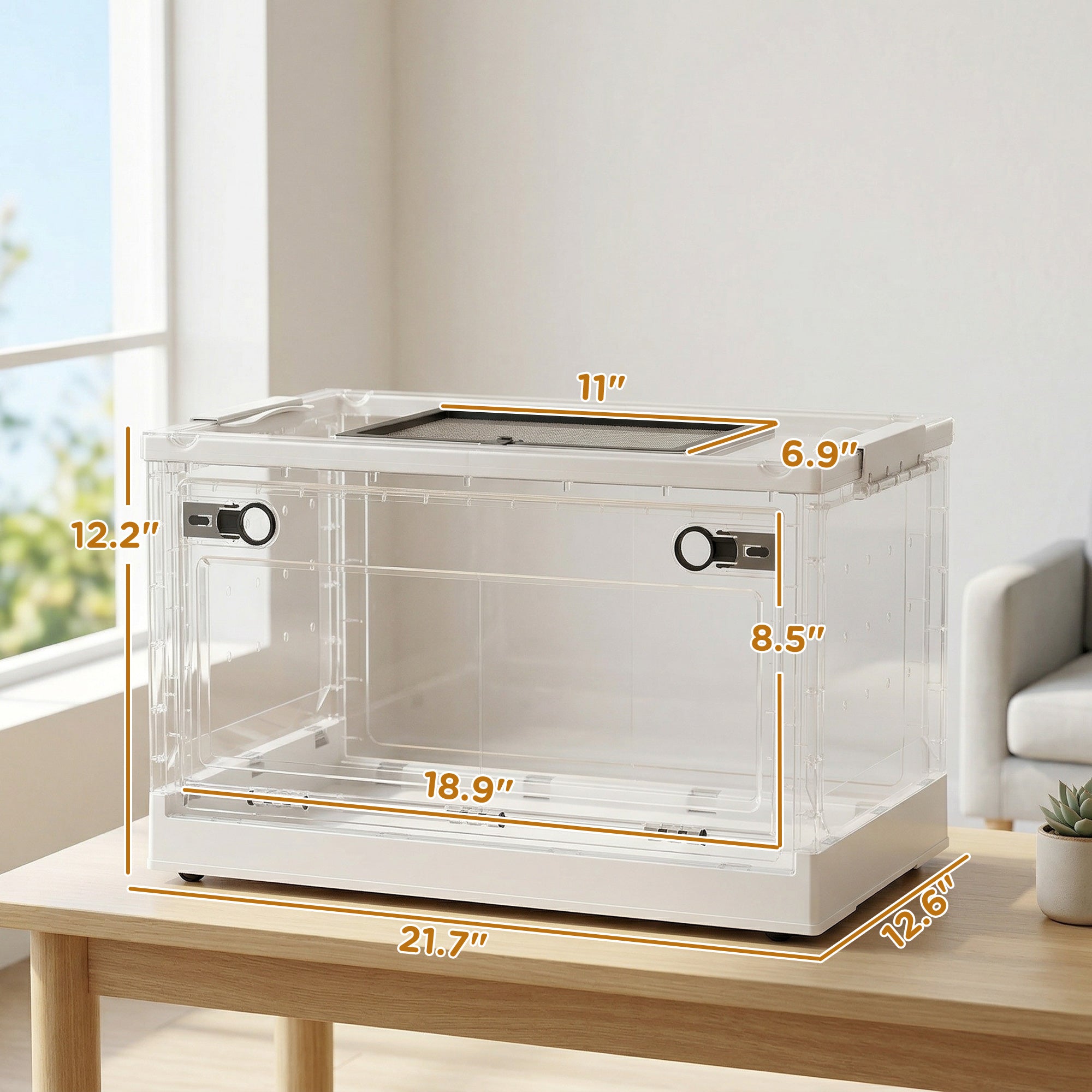 pawhut-cage-hamster-empilable-22-avec-porte-avant-blanc image 5