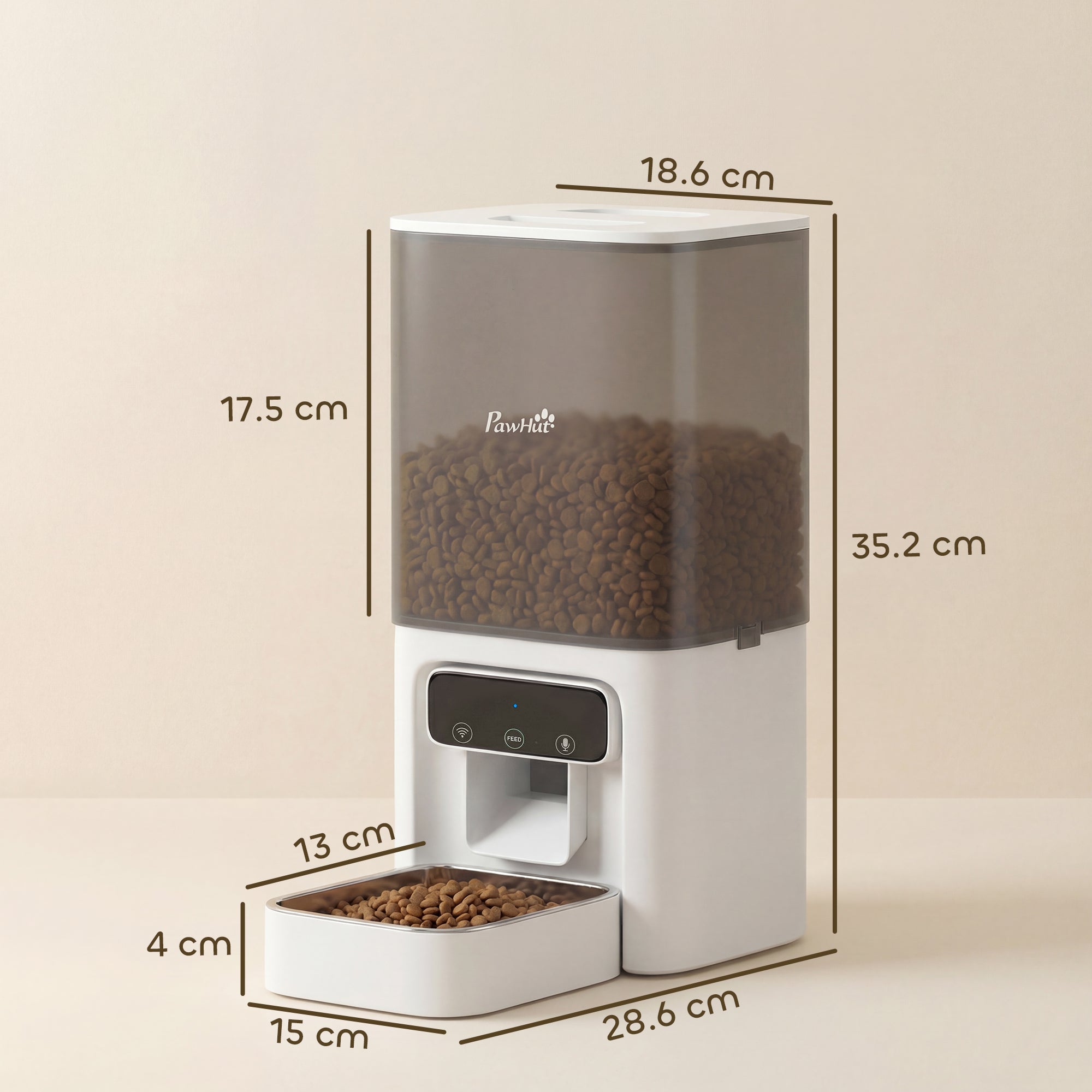 pawhut-distributeur-automatique-pour-chat-4-5-l-avec-bol-inox-et-wifi image 5