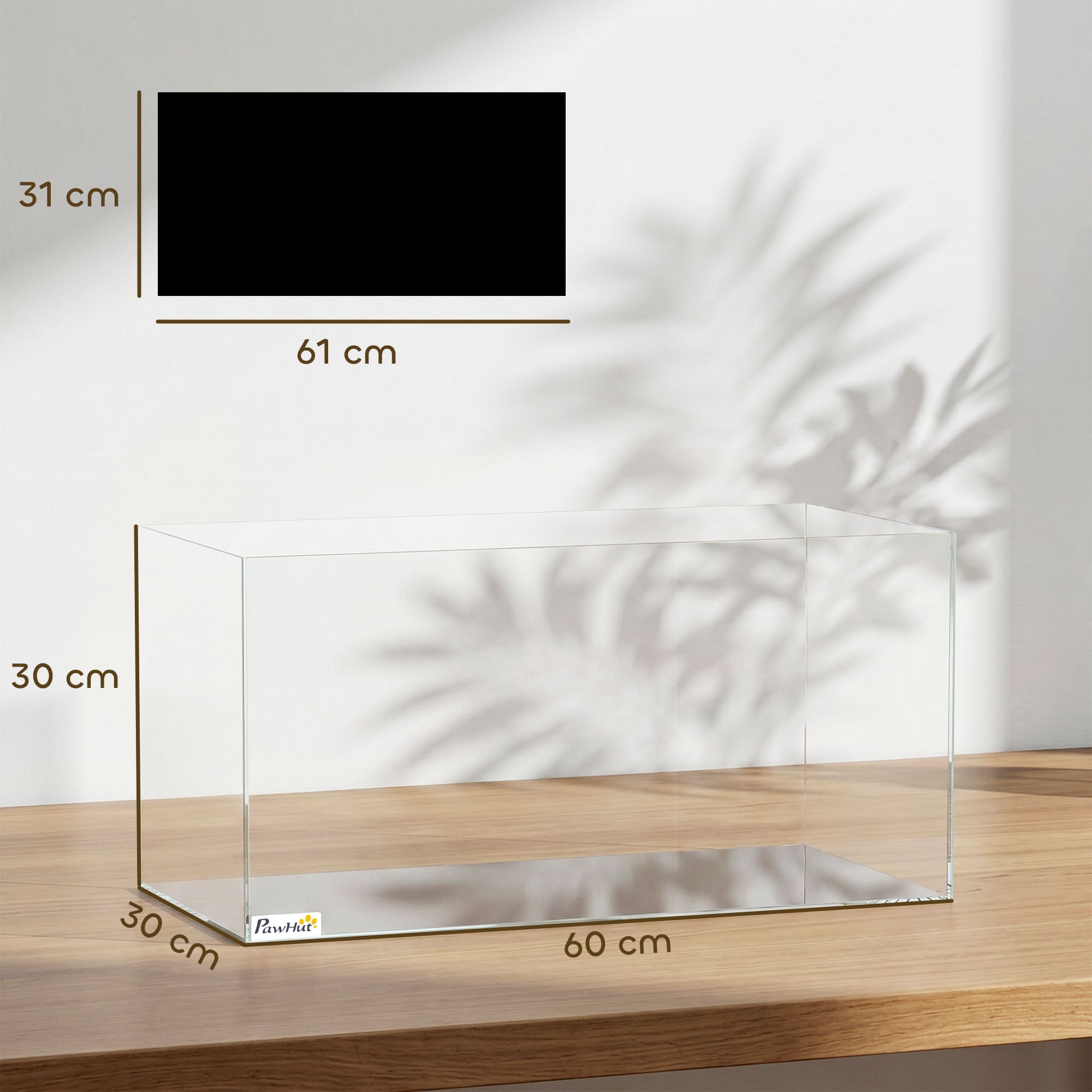pawhut-aquarium-en-verre-51l-avec-tapis-de-protection-pour-poissons-crevettes-et image 5